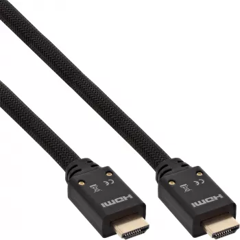 InLine HDMI-actiefkabel, HDMI High Speed met Ethernet, M/M, nylon gevlochten, 15 m