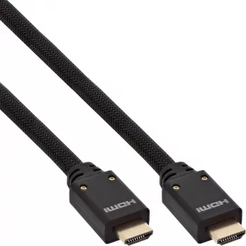 InLine HDMI-actiefkabel, HDMI High Speed met Ethernet, M/M, nylon gevlochten, 10 m