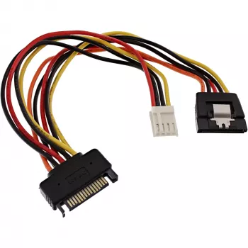SATA-voedingsadapterkabel bus/stekker + floppy-voedingsaansluiting 0,15 m InLine 29691