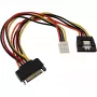 SATA-voedingsadapterkabel bus/stekker + floppy-voedingsaansluiting 0,15 m InLine 29691