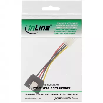 InLine SATA-voedingsadapterkabel 3,5 inch / 15-pins SATA met vergrendeling 0,06 m