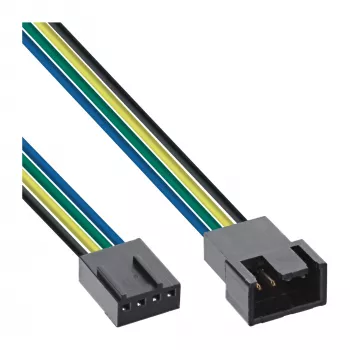 InLine ventilatorkabel-verlenging 4-pins Molex male/female 0,70 m