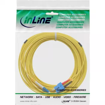 InLine glasvezel-duplexkabel LC/SC 9/125µm OS2 20m, 20 m, OS2