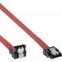 InLine SATA-kabel voor 150 / 300 / 600 S-ATA-verbindingen haaks met vergrendelingen 90° 0,7 m