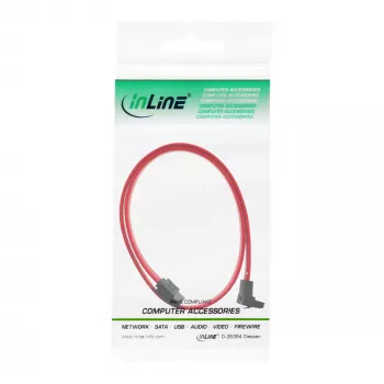 InLine SATA-kabel voor 150 / 300 / 600 S-ATA-verbindingen haaks met vergrendelingen 90° 0,7 m