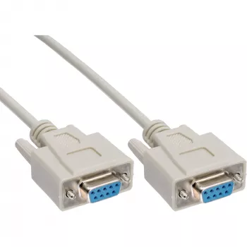 InLine nullmodemkabel DB9 bus / bus, gegoten, 10m