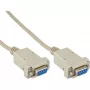 InLine nullmodemkabel DB9-bus / DB9-bus, geassembleerd, grijs, 10 m