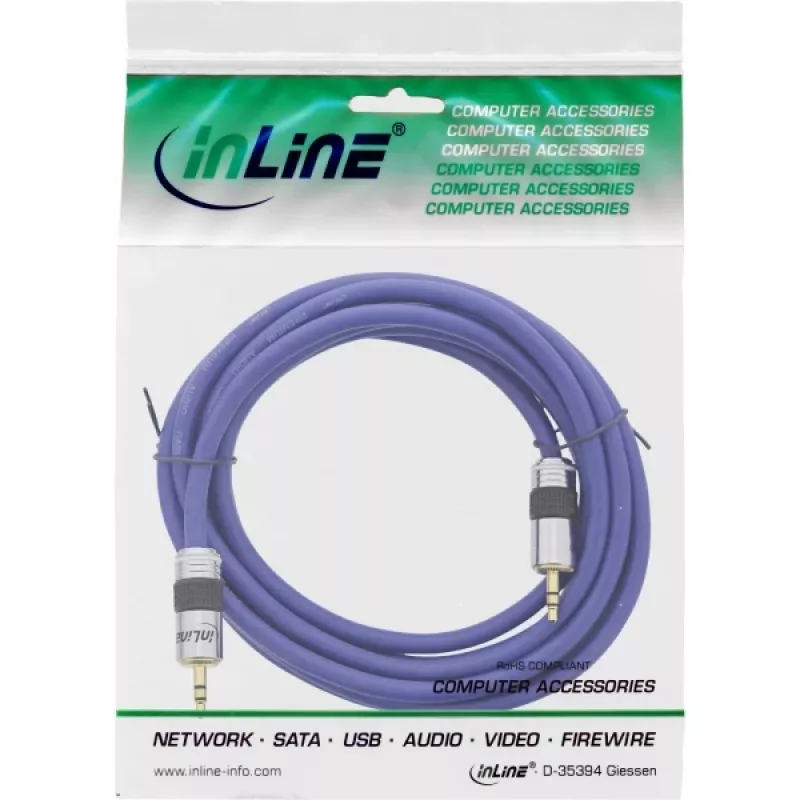 InLine premium audiokabel 3,5 mm jackstekker/stekker 20 m