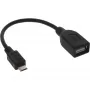 InLine micro-USB-OTG-adapterkabel, micro-B-stekker naar USB-A-bus, 0,1 m