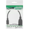 InLine micro-USB-OTG-adapterkabel, micro-B-stekker naar USB-A-bus, 0,1 m