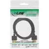 InLine High Speed HDMI-kabel met Ethernet, AM/AM, superplat, zwart/goud, 1,5 m
