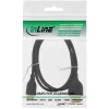 InLine High Speed HDMI-kabel met Ethernet, AM/CM, superplat, zwart/goud, 1 m