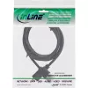 InLine High Speed HDMI-kabel met Ethernet, AM/DM, superplat, zwart/goud, 0,5 m