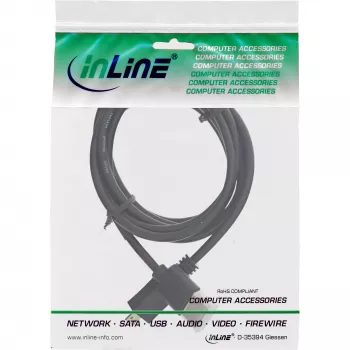 InLine High Speed HDMI-kabel met Ethernet, A-stekker / D-stekker, superplat, zwart/goud, 1,5 m