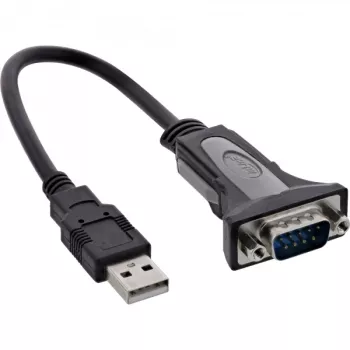 USB 2.0 naar serieel adapterkabel InLine 33306I 0,25 m zwart