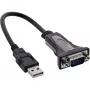 USB 2.0 naar serieel adapterkabel InLine 33306I 0,25 m zwart