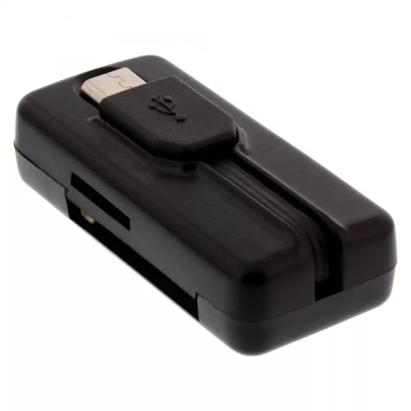 InLine OTG-kaartlezer Dual Flex voor SD, microSD met USB-poort en 2 kaartsleuven