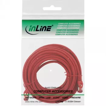 InLine patchkabel S/FTP PiMF Cat.6 250MHz koper halogeenvrij rood 15 m