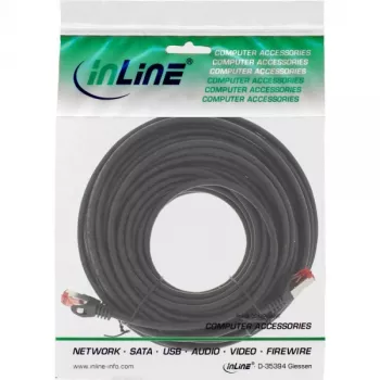 InLine patchkabel S/FTP PiMF Cat.6 250MHz koper halogeenvrij zwart 15 m