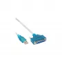 USB-printerkabel InLine 33397I 1,8 m Type-A-stekker naar DB25-bus