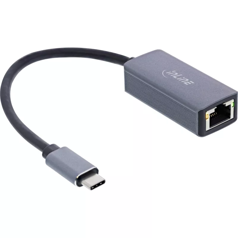 InLine USB 3.2 naar 2.5G Ethernet netwerkadapterkabel, USB-C naar RJ45