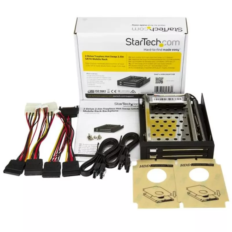 StarTech.com 2-drive 2,5 inch trayless Hot-Swap SATA mobiele rack-backplane