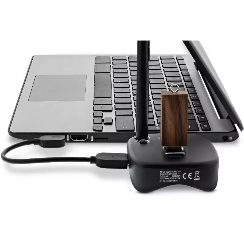 InLine USB 3.0-multi-adapter, 2x USB-A, RJ45, SD/microSD-kaartlezer, zwart