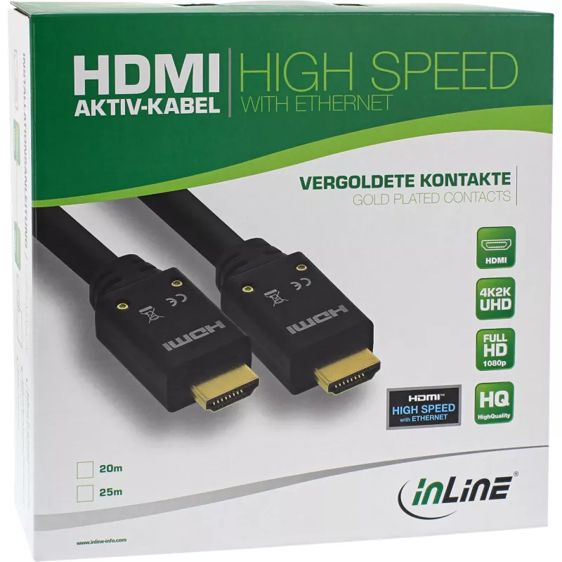 InLine HDMI-actiefkabel, HDMI High Speed met Ethernet, M/M, 10 m
