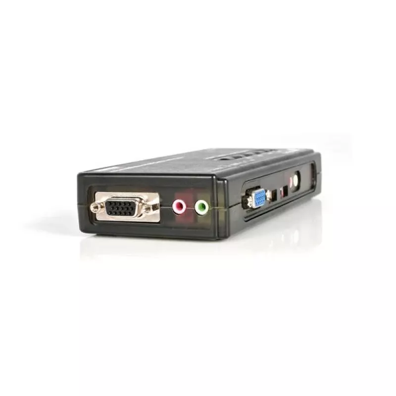 StarTech.com 4-poorts zwarte USB-KVM-switchkit met kabels en audio