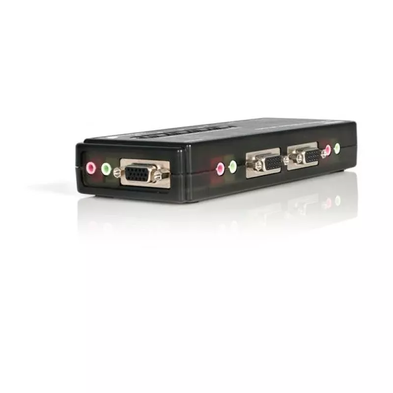 StarTech.com 4-poorts zwarte USB-KVM-switchkit met kabels en audio