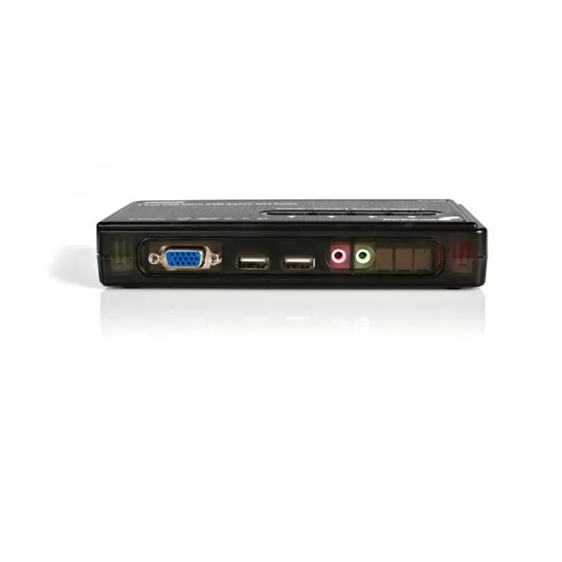 StarTech.com 4-poorts zwarte USB-KVM-switchkit met kabels en audio