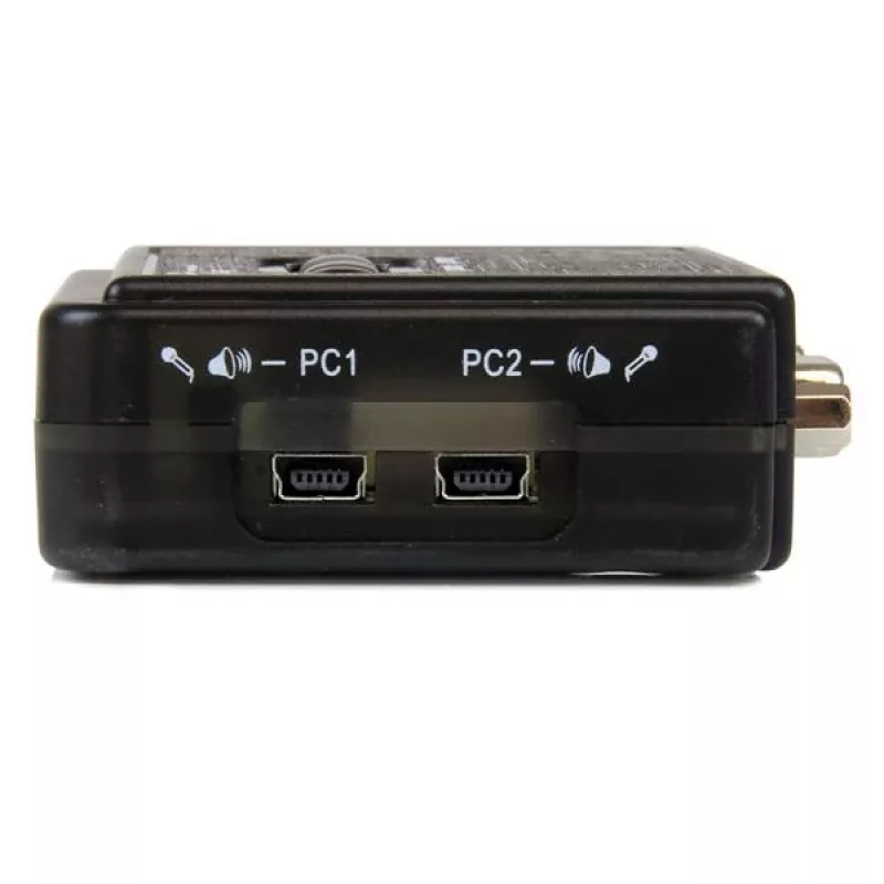 StarTech.com 2-poorts zwarte USB-KVM-switchkit met audio en kabels