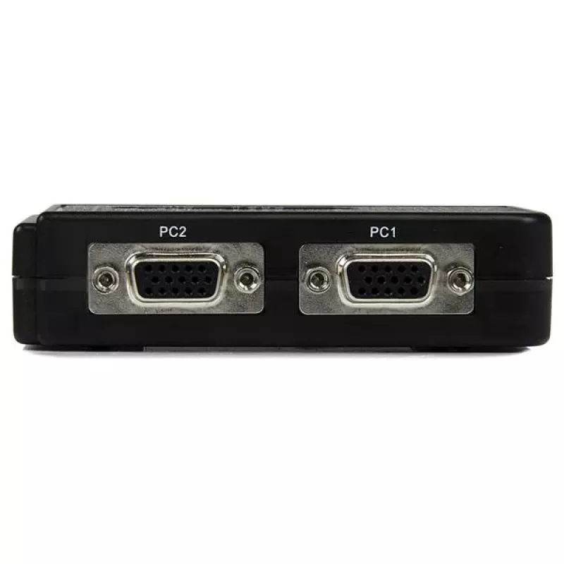 StarTech.com 2-poorts zwarte USB-KVM-switchkit met audio en kabels