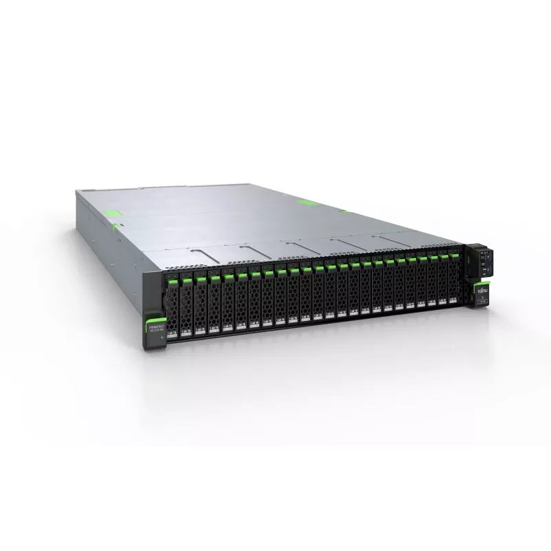 Fujitsu PRIMERGY RX2540 M6 VFY:R2546SC241IN rackserver (2U), 1x Intel Xeon Silver 4314 16C 2,4 GHz, 16 GB RAM, 16x 2,5" SFF hot-swap, geen HDD, 1GbE, 900 W