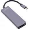 InLine multi-hub USB 3.2 Gen.1, 2x USB-A, HDMI 4K/30Hz, kaartlezer, aluminium, grijs