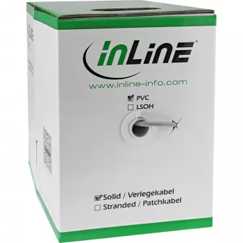 InLine massieve installatiekabel F/UTP Cat.5e AWG24 CCA PVC 100 m