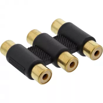 InLine audio-adapter 3x cinch-bus/bus verguld 99319