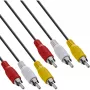 InLine AV-kabel 3x RCA stekker/stekker 2 m, 3 x RCA, 2 m, zwart
