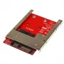 StarTech.com SAT32MSAT257 mSATA-SSD-naar-2,5-inch-SATA-adapter/converter, 22-pins SATA, 6 Gbit/s, CE, zwart/rood/zilver