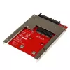 StarTech.com SAT32MSAT257 mSATA-SSD naar 2,5 inch SATA-adapter / converter, 22-pins SATA, 6 Gbit/s, zwart, rood, zilver