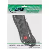 InLine stekkerdoos, 4-voudig, 2x CEE7/3 + 2x Euro CEE 7/16, zwart, 5 m
