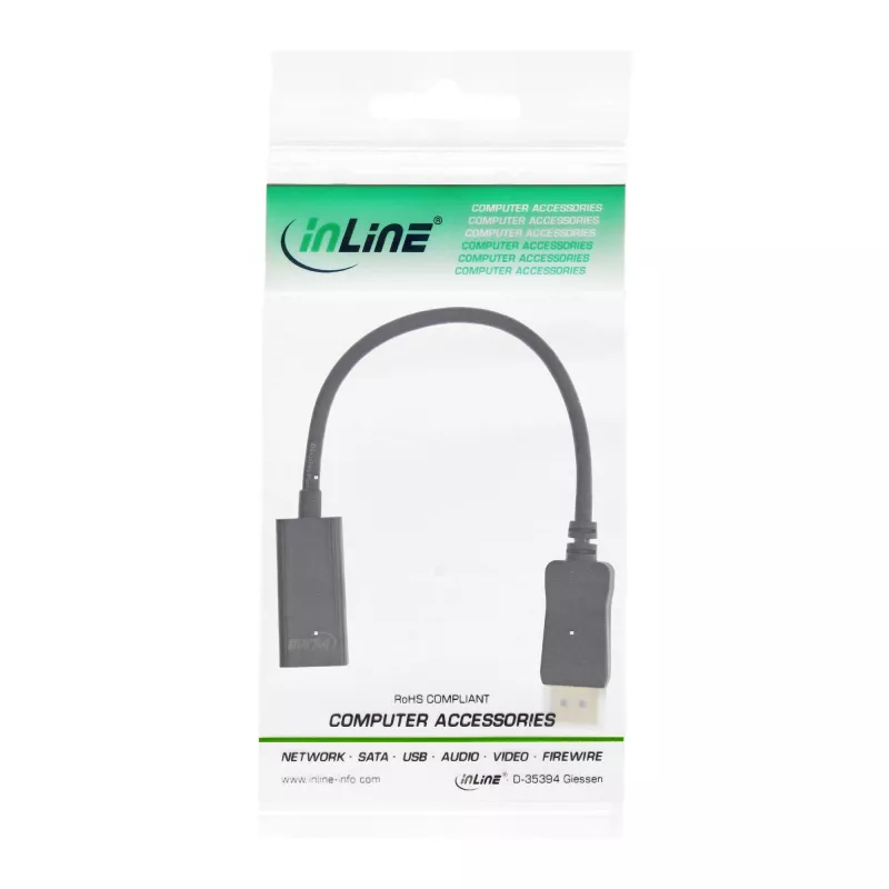 InLine DisplayPort naar HDMI-adapter met audio, DisplayPort M / HDMI F, 4K/60Hz