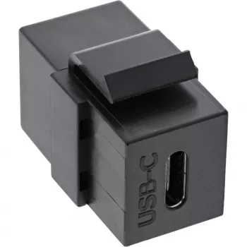 InLine USB 3.1 snap-in-module, USB-C-bus/bus, zwarte behuizing
