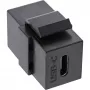 InLine USB 3.1 snap-in-module, USB-C-bus/bus, zwarte behuizing