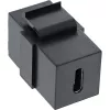 InLine USB 3.1 snap-in-module, USB-C-bus/bus, zwarte behuizing