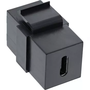 InLine USB 3.1 snap-in-module, USB-C-bus/bus, zwarte behuizing