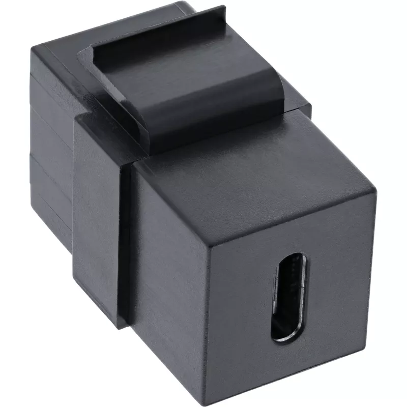 InLine USB 3.1 snap-in-module, USB-C-bus/bus, zwarte behuizing