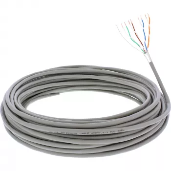 InLine telefoonkabel 8 aders massief installatie 4x2x06mm afgeschermd 25 m
