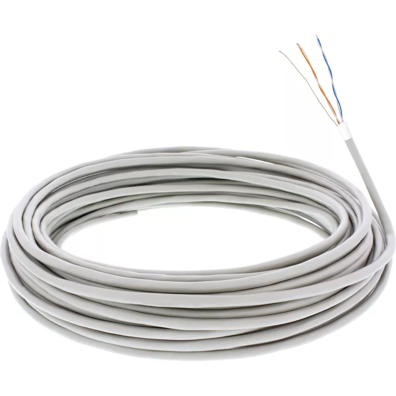 InLine telefoonkabel 4-aderig massief installatie 2x2x06mm afgeschermd 25 m
