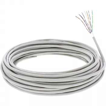 InLine telefoonkabel 12-aderig, massiefdraad-installatie 6x2x0,6mm afgeschermd 100 m